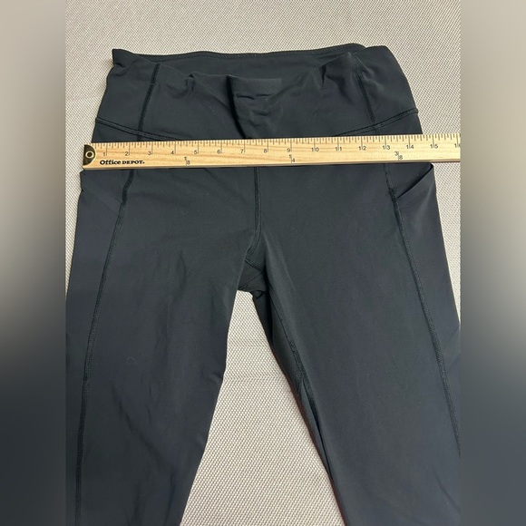 Lululemon Pace Rival Crop Leggings Size 6 Black Athletic Leggings - Picture 3 of 9